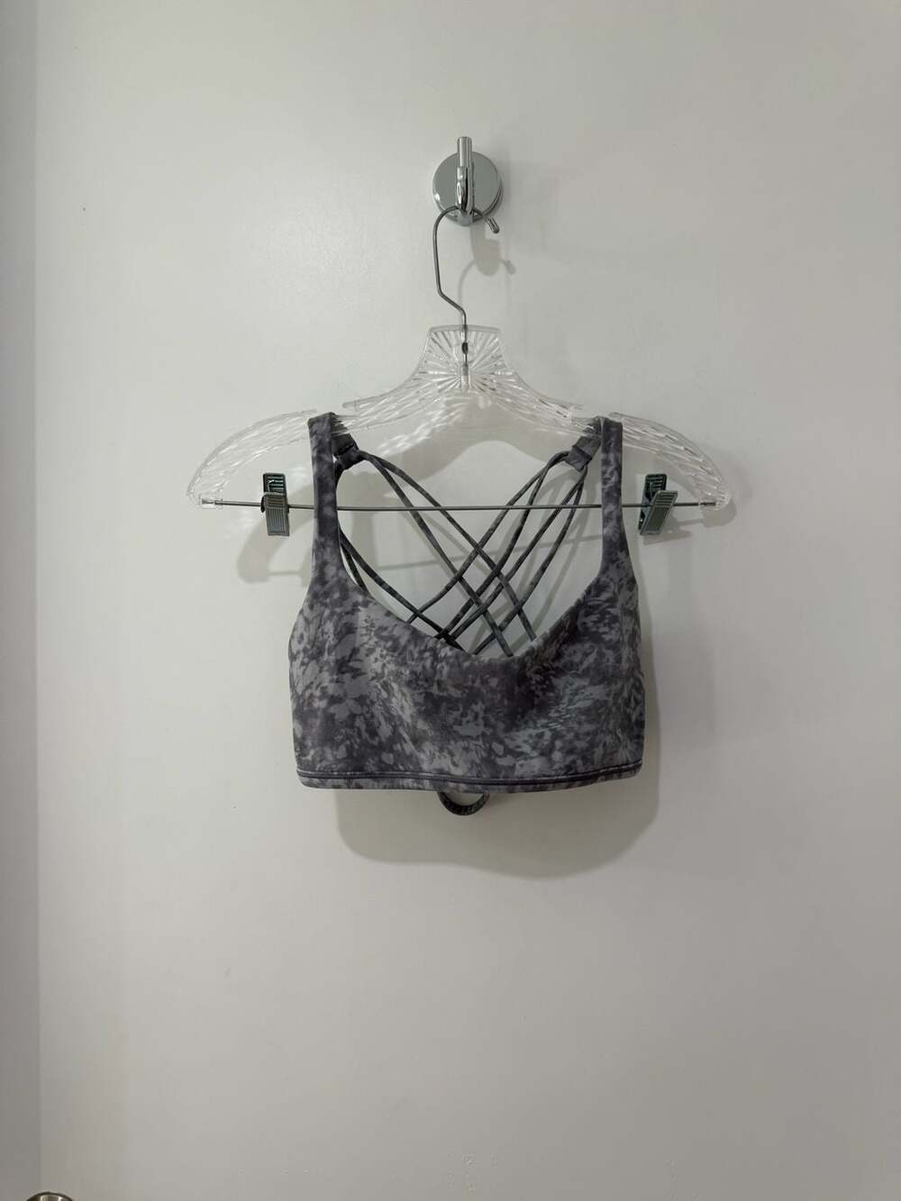 Lululemon Free To Be Wild Bra - Grey Marble/Ice Grey Multi, Size 10